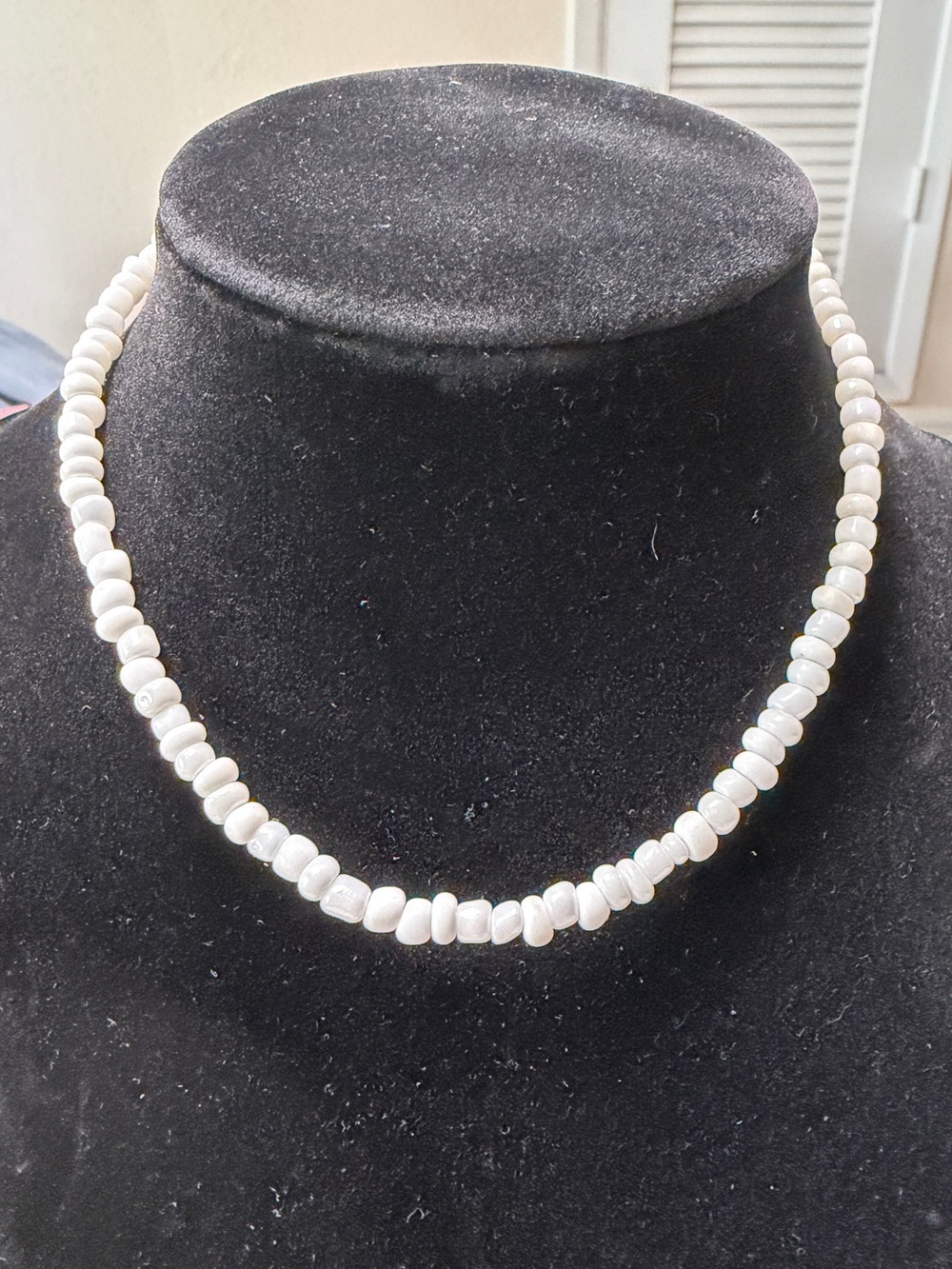 White Shell Choker Necklace